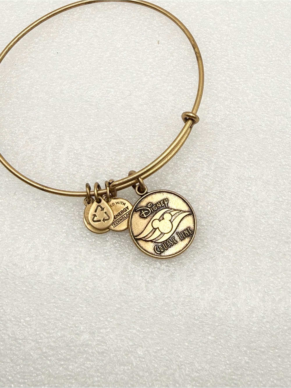 Alex and Ani Disney Cruise Line bangle bracelet a gold-toned finish